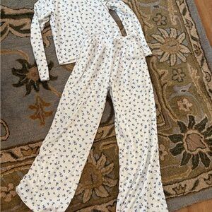 Hollister Blue Floral Pajamas XXS